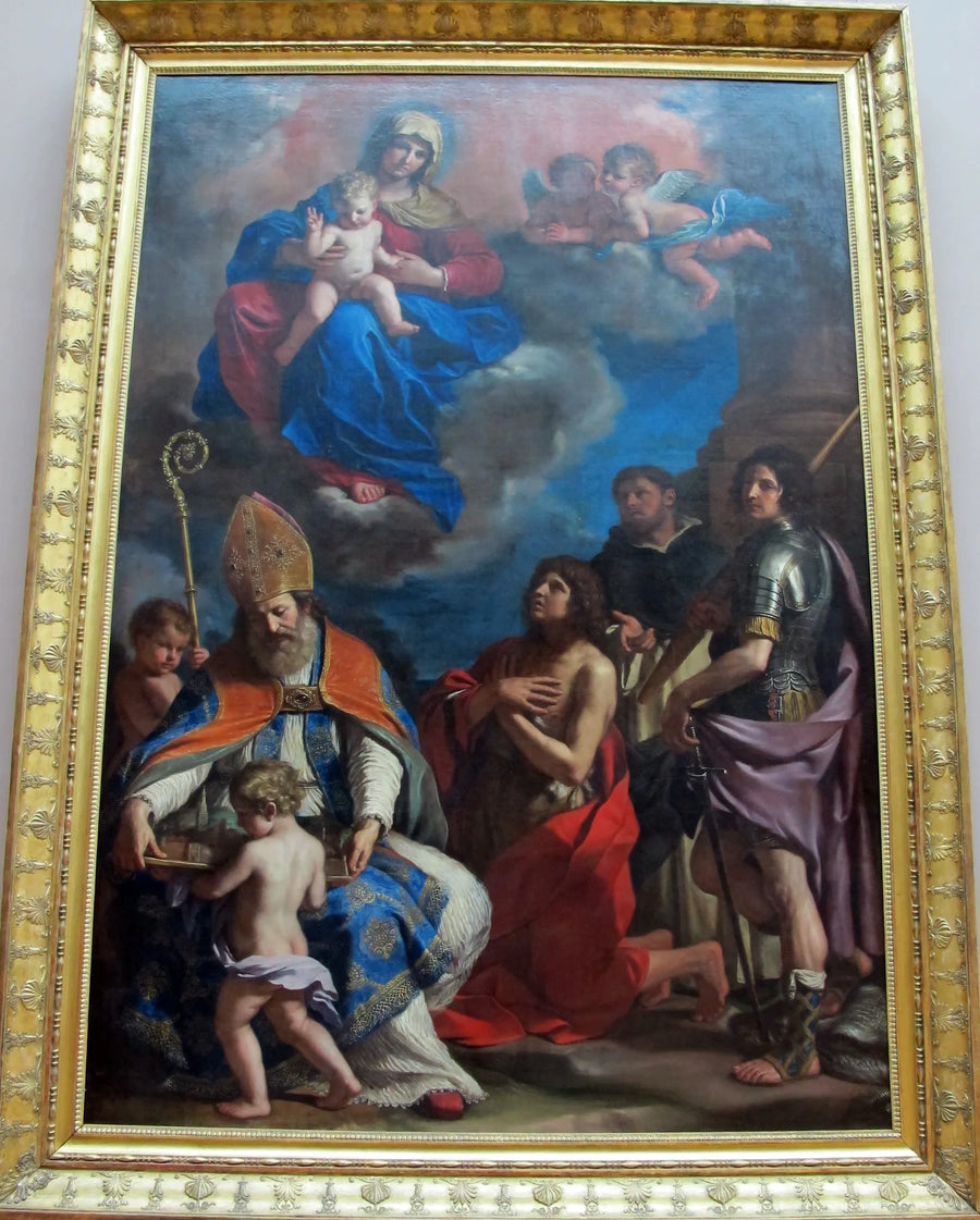 พระแม่มารีย์กับพระเยซูและนักบุญสี่องค์ - Guercino