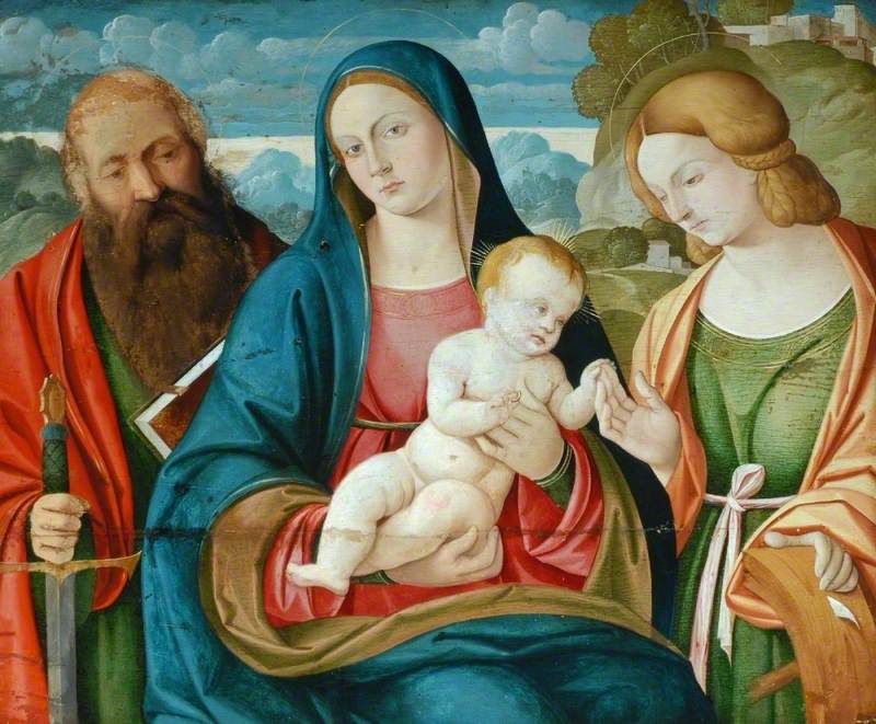 La Vierge à l’Enfant avec saint Paul et sainte Catherine - Giovanni Bellini - Alpha Reproduction