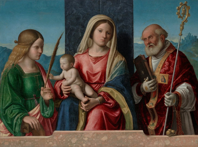 พระแม่มารีย์กับพระเยซูเจ้าพร้อมกับนักบุญ Catherine และนักบุญ Nicolas - Cima da Conegliano