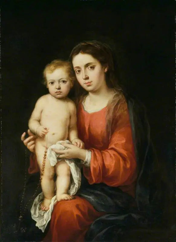 พระแม่มารีพร้อมพระเยซูและสายประคำ - บาร์โทโลเม́ เอสเตบัน มูริลโล