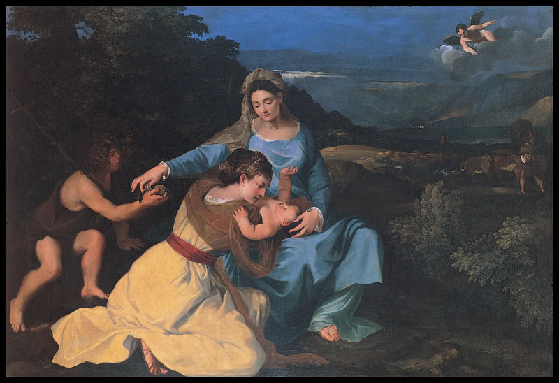 พระแม่มารีย์กับพระเยซู, นักบุญ Catherine และนักบุญ John - Pietro da Cortona