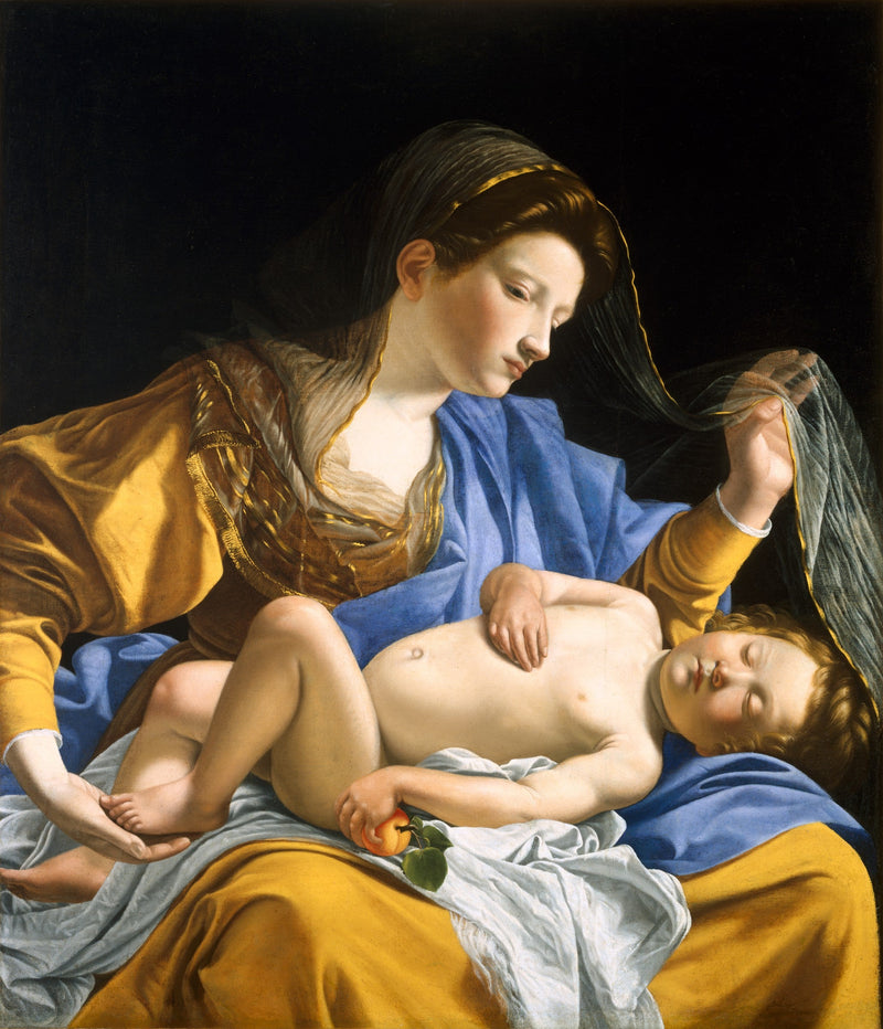 พระแม่มารีกับพระเยซูเจ้าทรงหลับ - Orazio Gentileschi