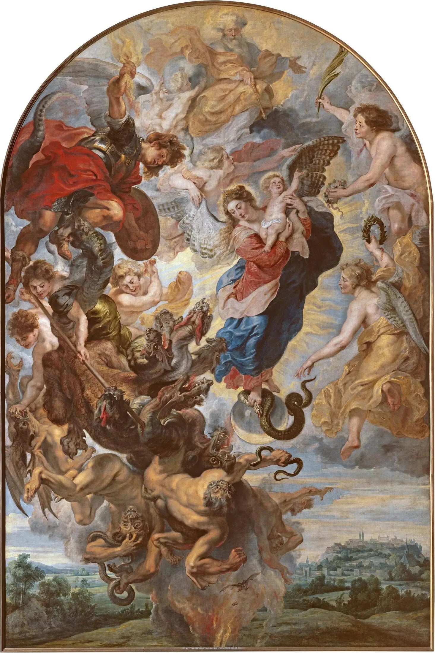 La Vierge comme femme apocalyptique sur la lune - Peter Paul Rubens image 1 copie de tableau peinte à la main