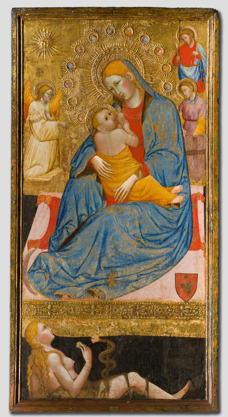 พระแม่แห่งความถ่อมตนเผชิญหน้ากับการล่อลวงของอีฟ - Olivuccio di Ciccarello