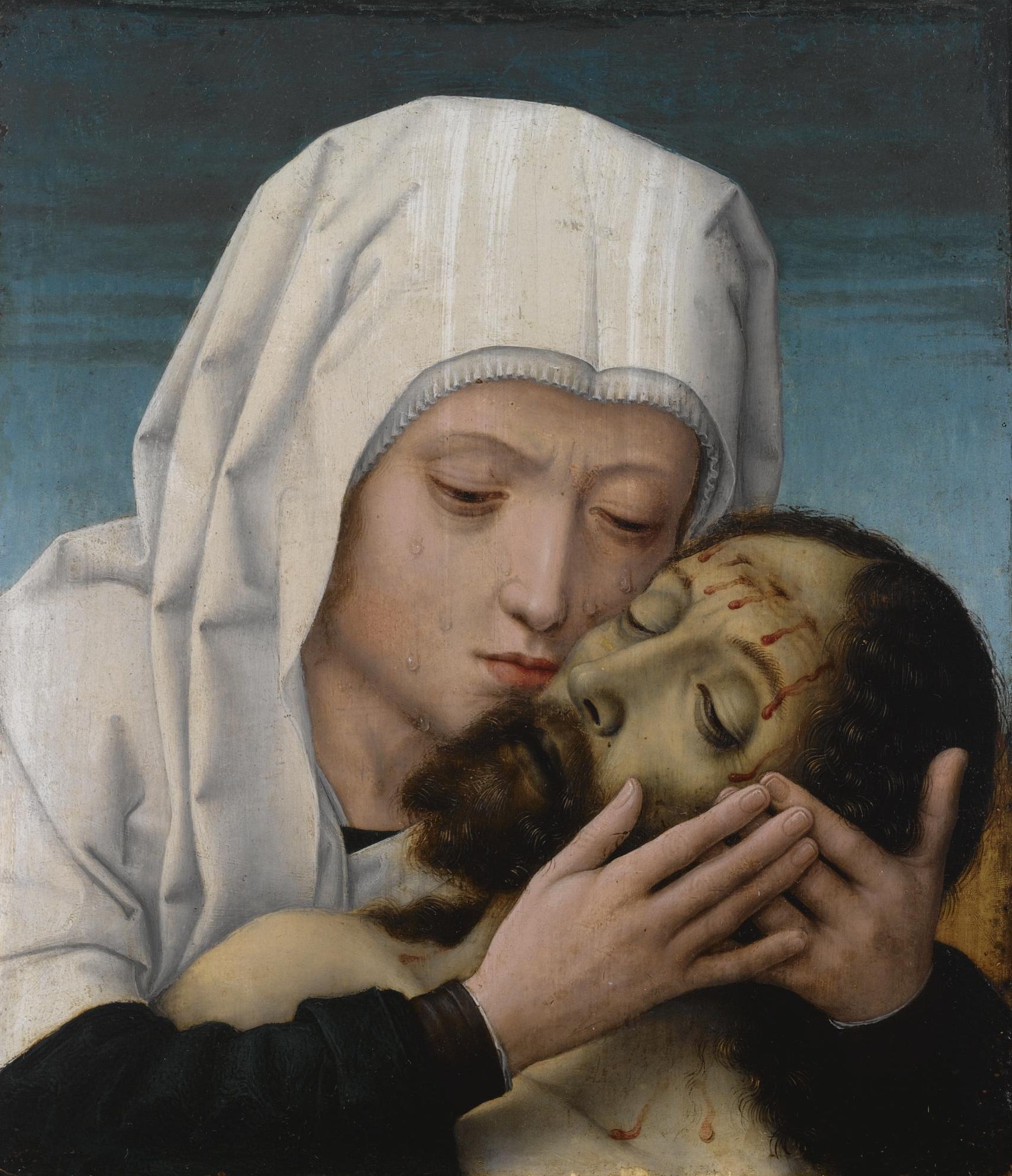 La Vierge embrassant la tête du Christ mort. - Gérard David - Alpha Reproduction