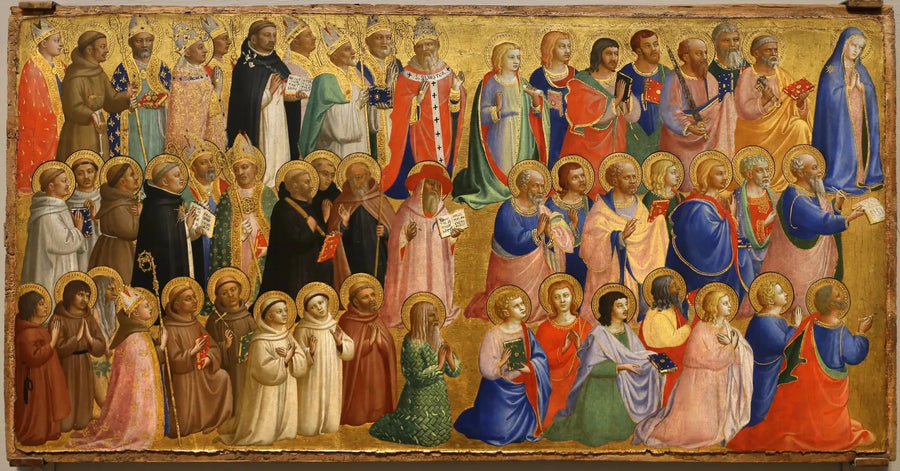 พระแม่มารีย์พร้อมกับอัครสาวกและนักบุญคนอื่น ๆ - ฟรานเชสโก้ อันเจลิโก