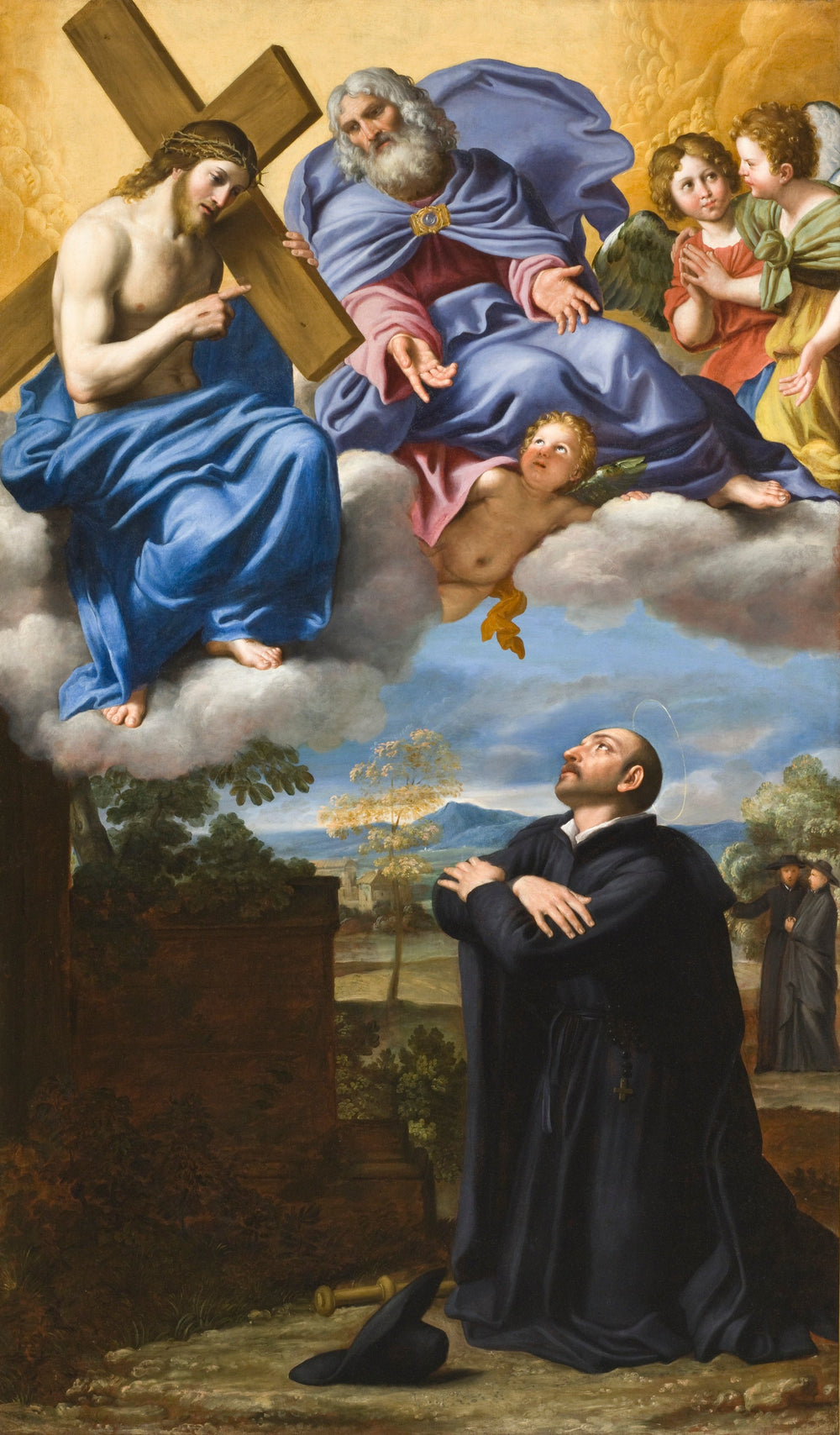 La vision du Christ et de Dieu le Père de saint Ignace de Loyola à La Storta - Domenichino - Alpha Reproduction