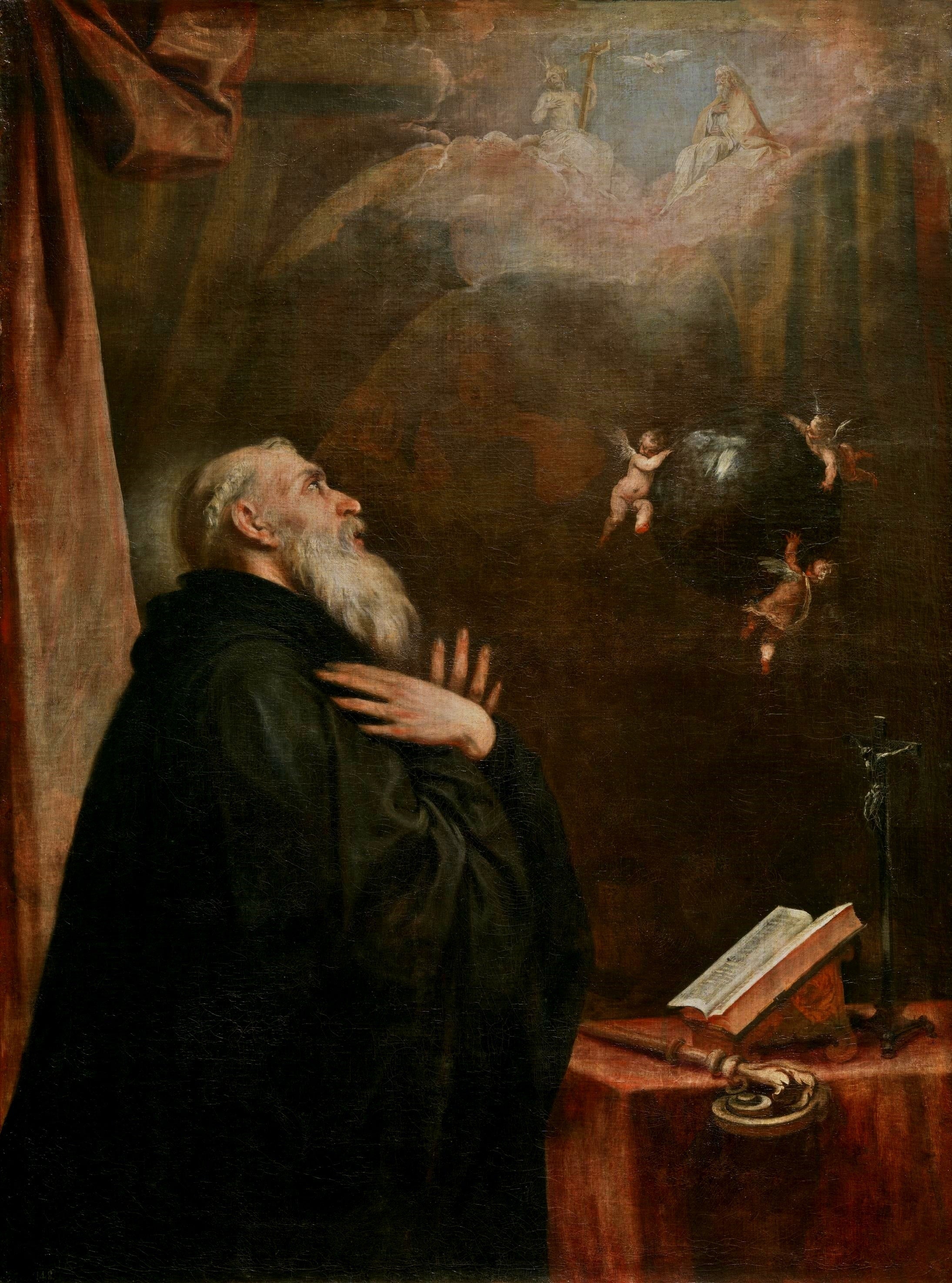 La vision du globe et des trois anges selon saint Benoît - Alonso Cano - Alpha Reproduction