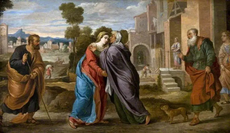 การเยี่ยมเยือน (ตามผลงานของ Jacopo Palma il Vecchio) - David Teniers le Jeune