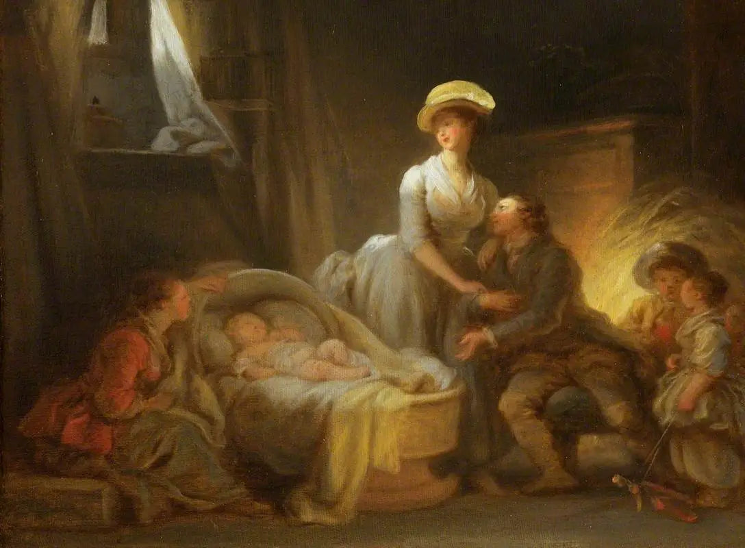 La Visite à la nourrice - Jean-Honoré Fragonard - Alpha Reproduction
