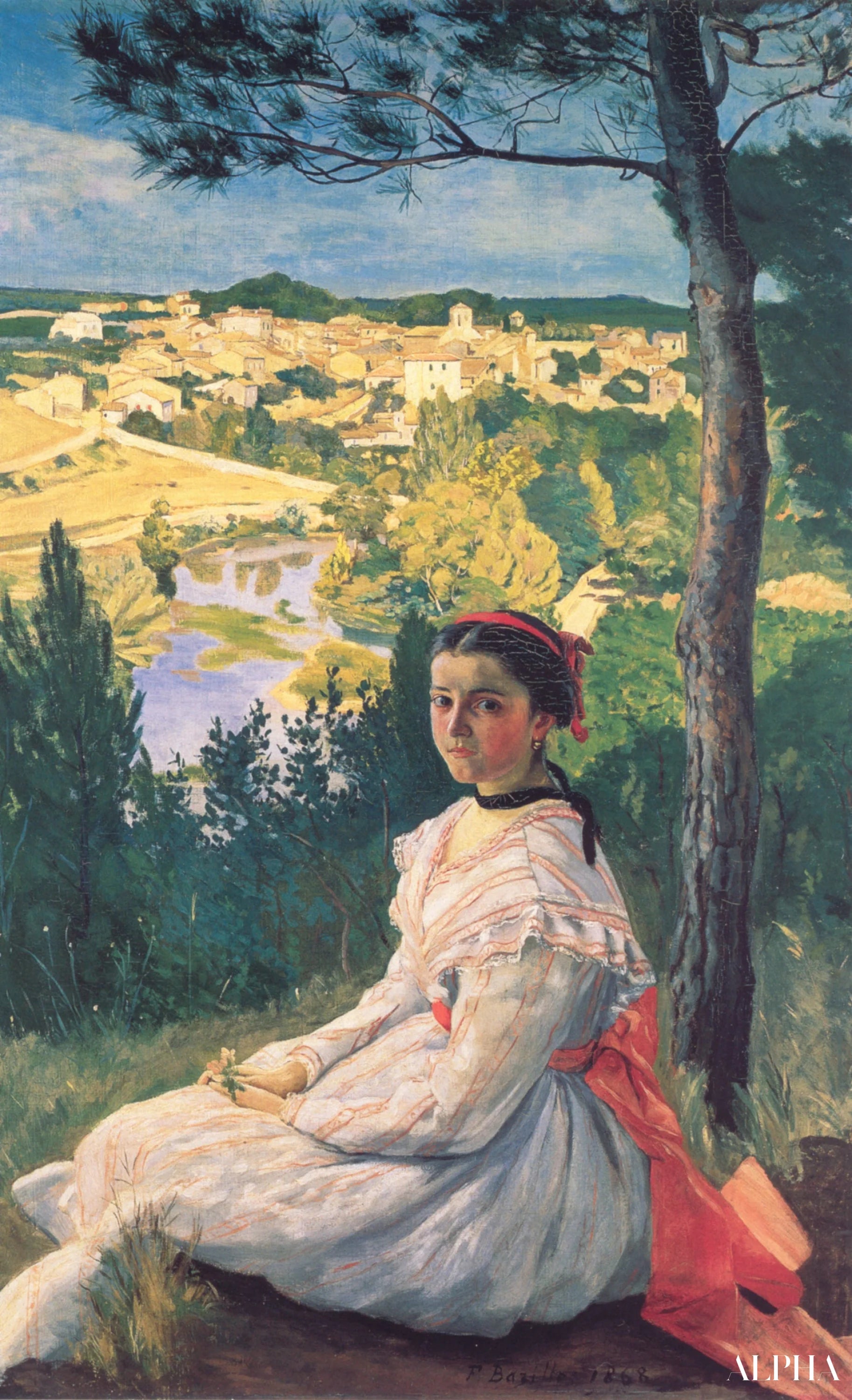 The View of the Village - Frédéric Bazille - High-end reproductions of paintings and artworks