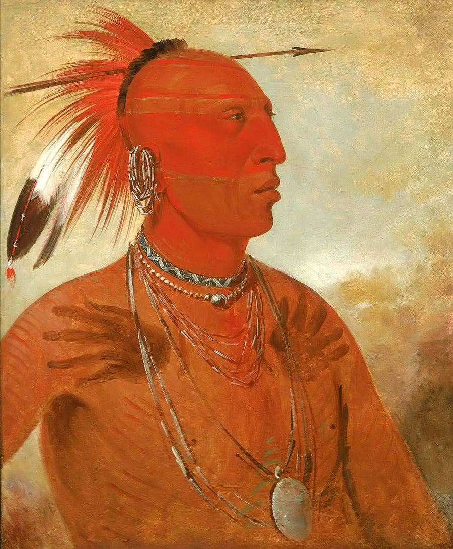 ลา-วาฮ-ฮี-คูท-ลา-ชาว-โน, Brave Chef, un Skidi (Loup) Pawnee - George Catlin