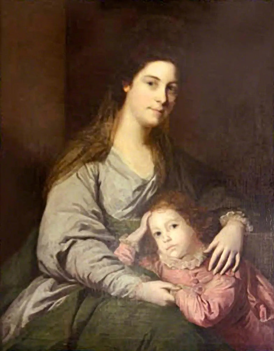 เลดี้ เลเปล ฟิพส์ (1723–1780) และบุตรชายของเธอ, ชาร์ลส์ (?) (1753–1786) - โจชัว เรย์โนลด์ส