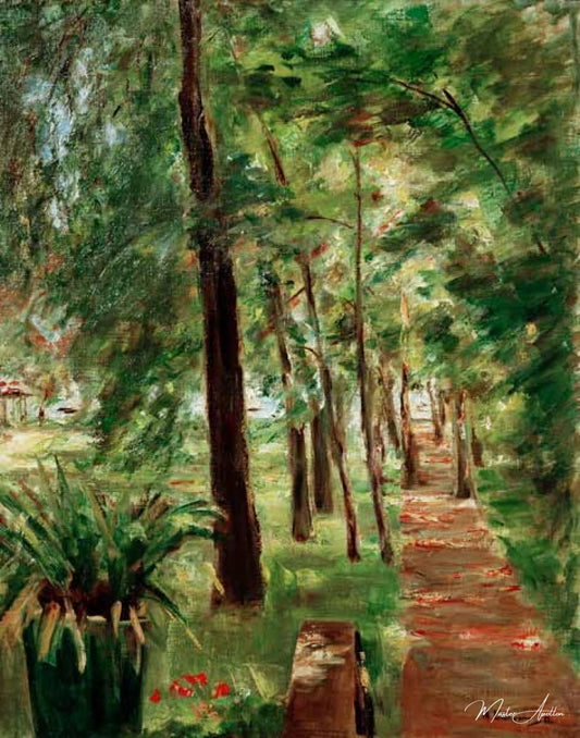 L'allée de bouleaux dans le jardin de Wannsee vers l'est - Max Liebermann - Reproductions de tableaux et peintures haut de gamme