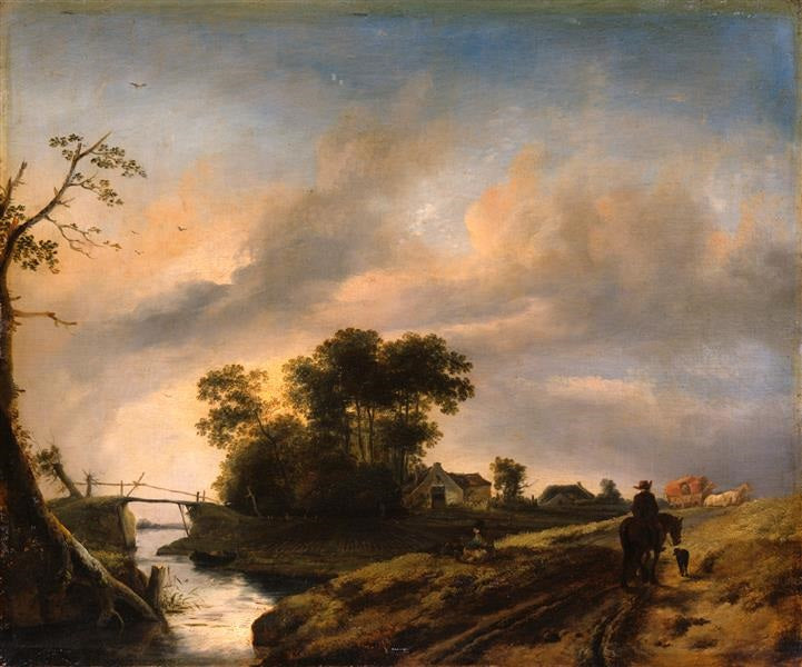 Paysage avec cavaliers et bergers - Philips Wouwerman