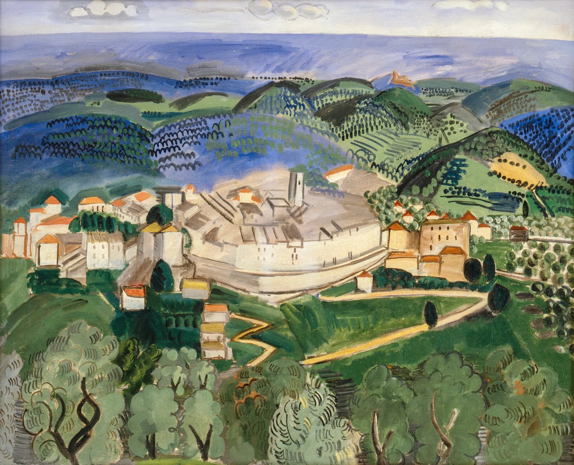 Landscape near Vence in Provence - Raoul Dufy image 1 tableau peint à l’huile sur toile