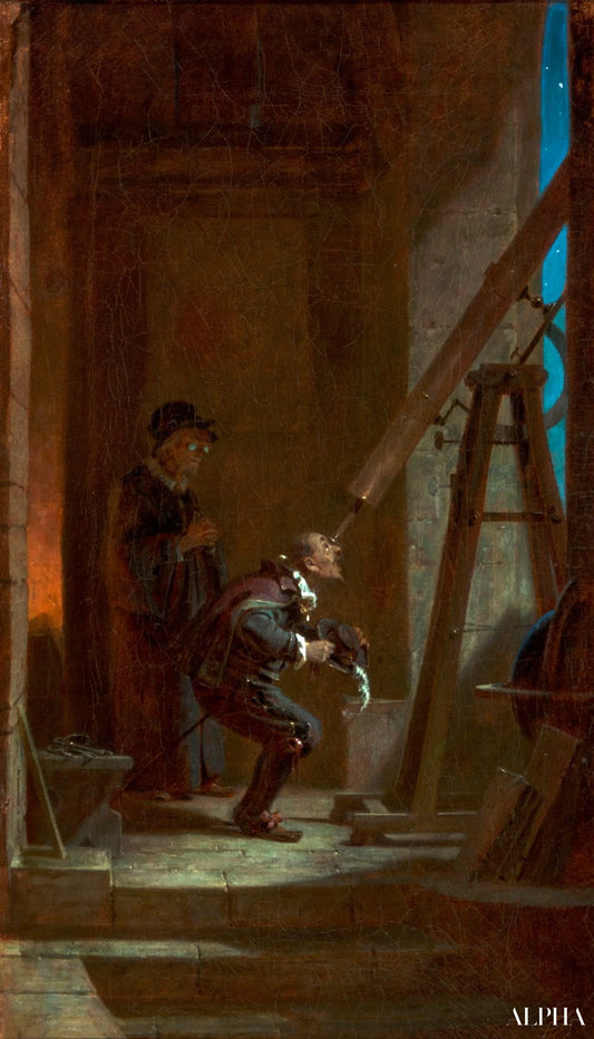 L'Astronome - Carl Spitzweg - Reproductions de tableaux et peintures haut de gamme