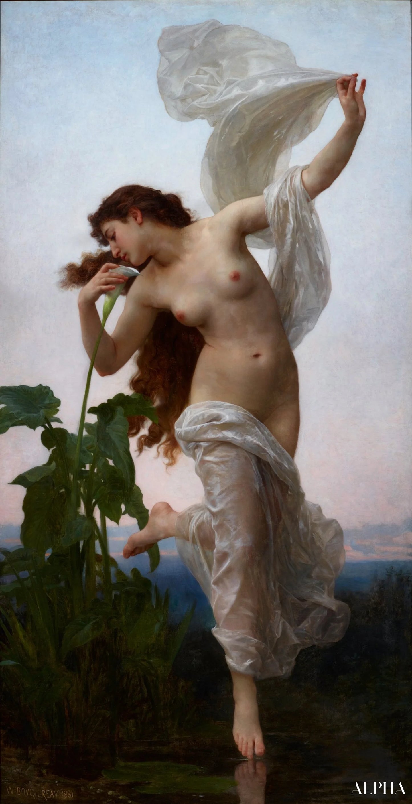 The Dawn - William-Adolphe Bouguereau Reproductions of paintings in oil paint