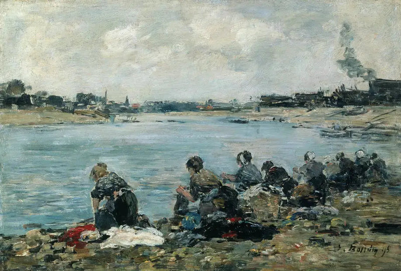 ล้างที่ขอบของ Touques - Eugène Boudin