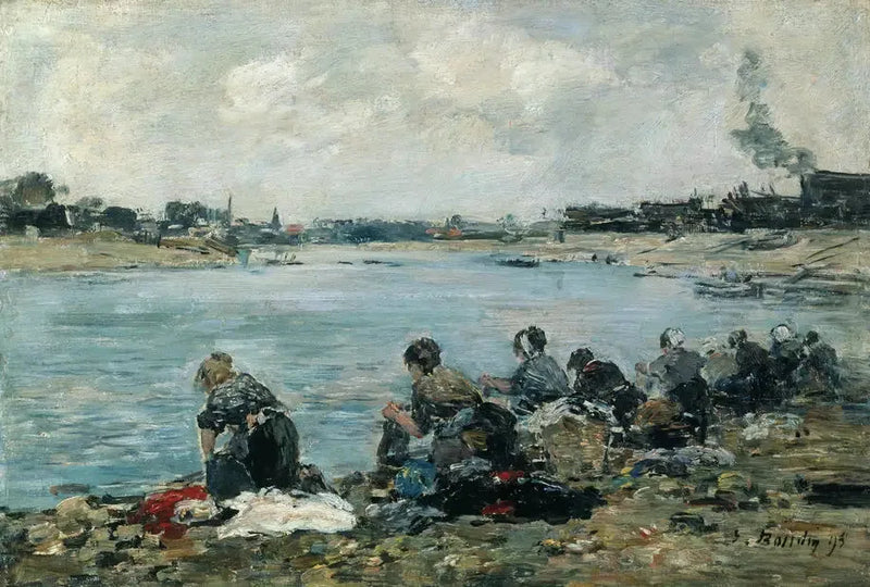 ล้างที่ขอบของ Touques - Eugène Boudin