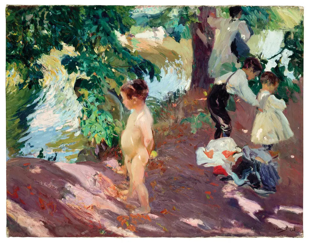 Le Bain à La Granja - Joaquín Sorolla image 1 reproduction artisanale de tableau