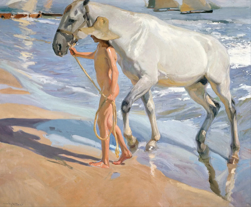 การอาบน้ำของม้า - Joaquín Sorolla