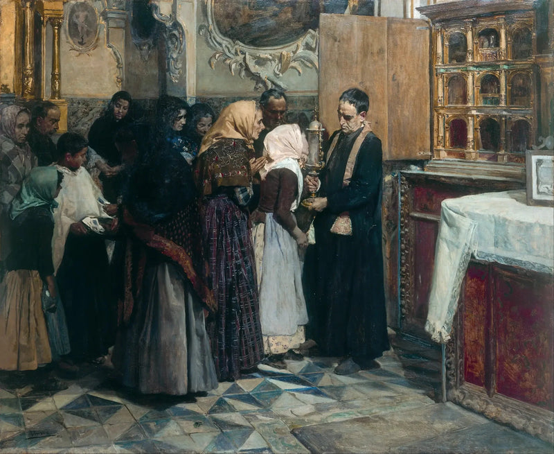 จูบที่พระธาตุ - Joaquín Sorolla