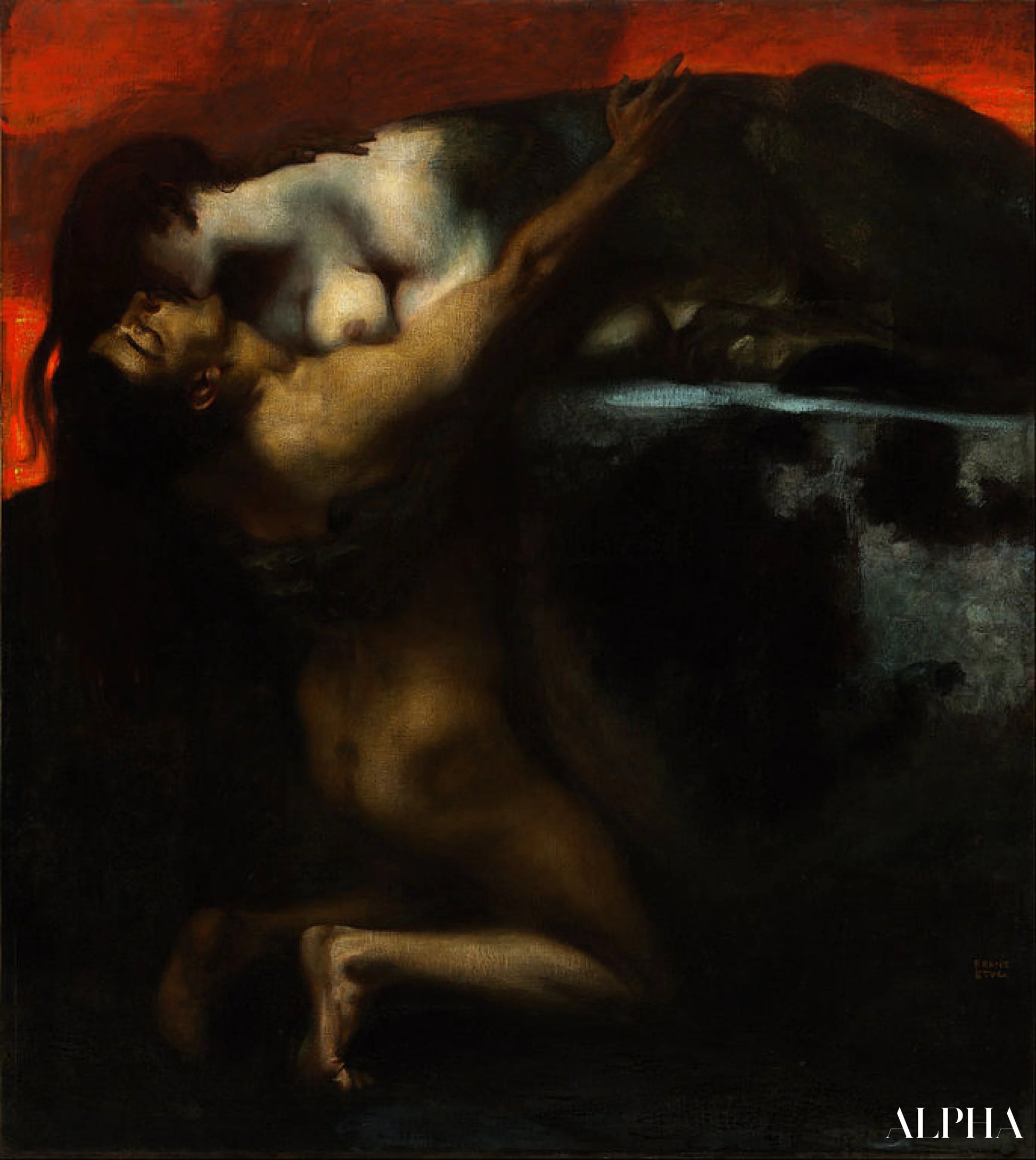 The Kiss of the Sphinx - Franz Von Stuck Reproductions of paintings in oil paint