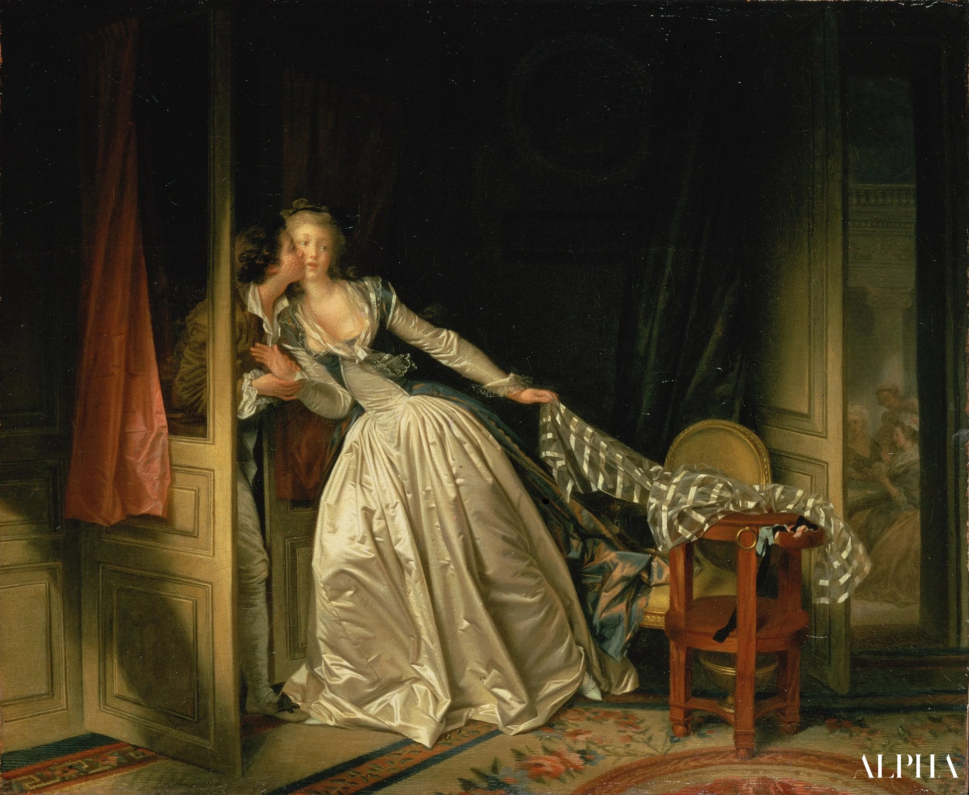 The Stolen Kiss - Jean-Honoré Fragonard - High-end reproductions of paintings and artworks
