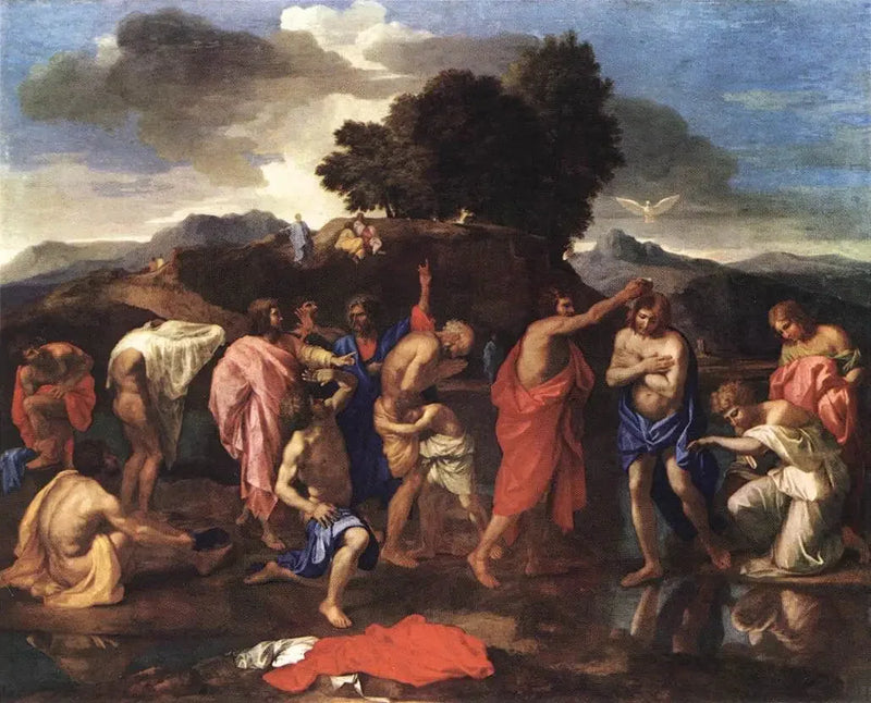 พิธีรับศีลล้างบาป - Nicolas Poussin