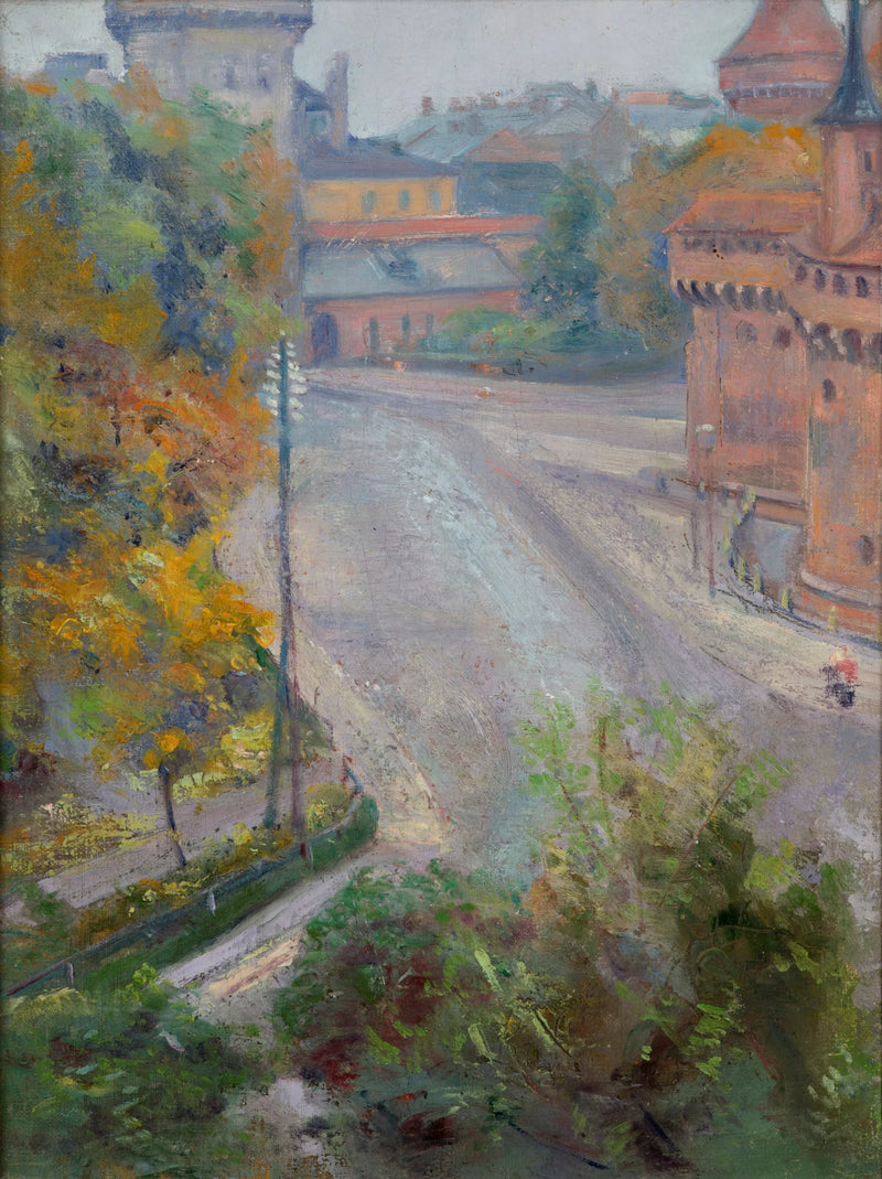 Le Barbican et la rue Floriańska – Vue depuis la rue Zacisze - Stanisław Wyspiański