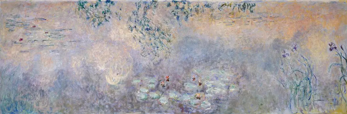 Reproduction du tableau « Le Bassin aux nymphéas avec iris - Claude Monet » par Alpha Reproduction en peinture à l’huile
