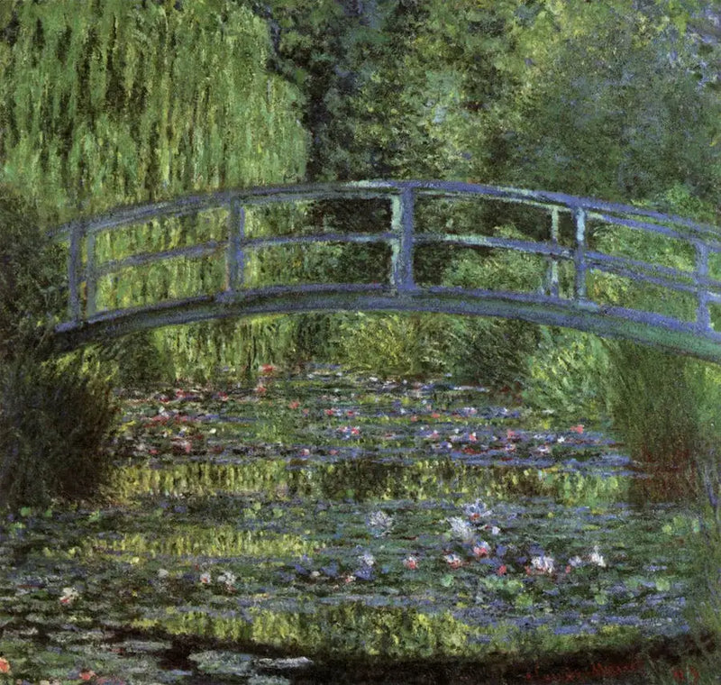 สระบัว, ความกลมกลืนของสีเขียว - Claude Monet