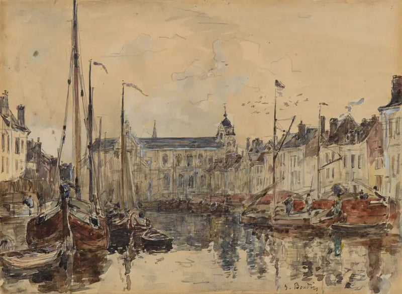 อ่างค้าขายที่บรัสเซลส์ - Eugène Boudin