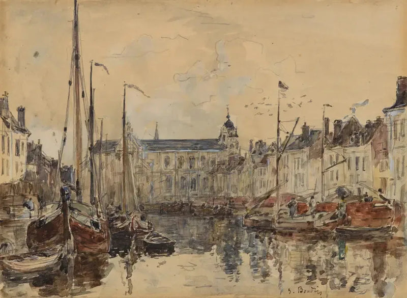 อ่างค้าขายที่บรัสเซลส์ - Eugène Boudin