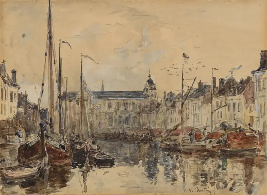 อ่างค้าขายที่บรัสเซลส์ - Eugène Boudin