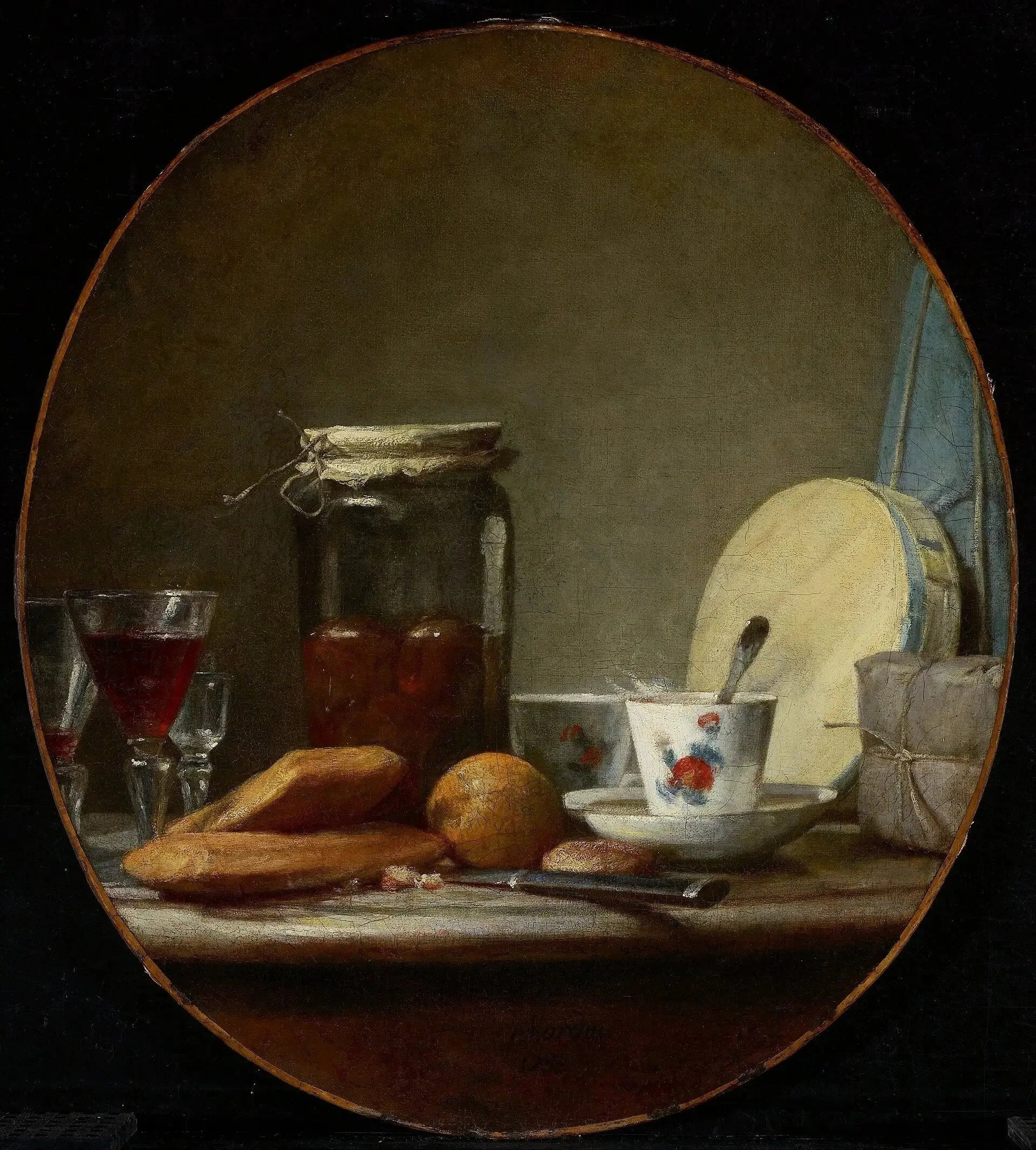 Le Bocal d'abricots - Jean Siméon Chardin image 1 copie de tableau peinte à la main