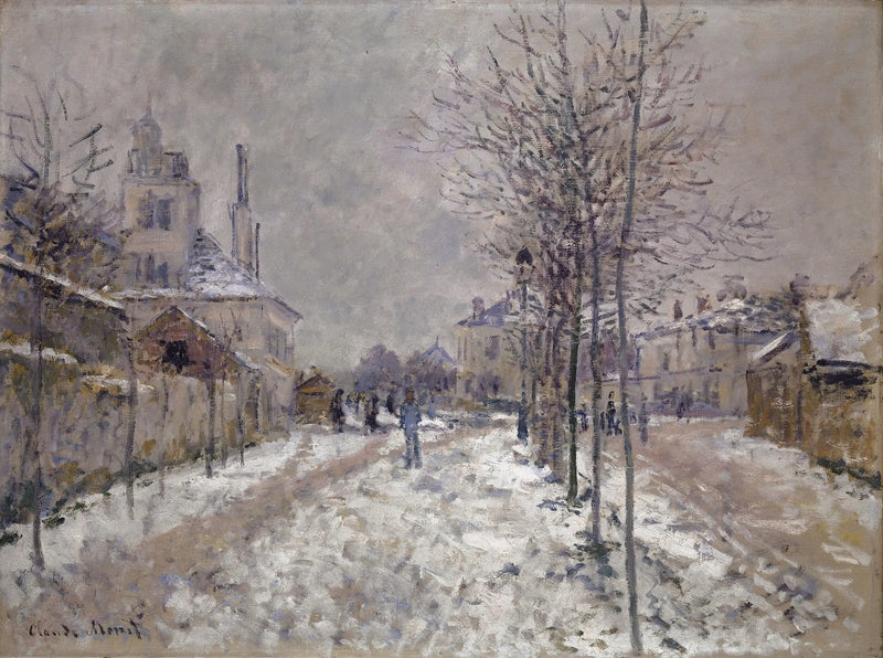 ถนนบูเลอวาร์ดเดอปงตัวส์ที่อาร์ฌ็องเตย, หิมะ - Claude Monet