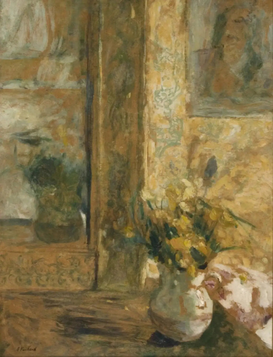 ช่อดอกไม้และไอศกรีม - Édouard Vuillard
