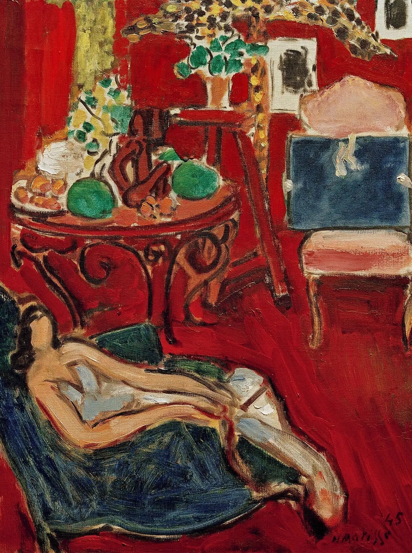 Le Cahier bleu - Henri Matisse image 1 reproduction artisanale de tableau