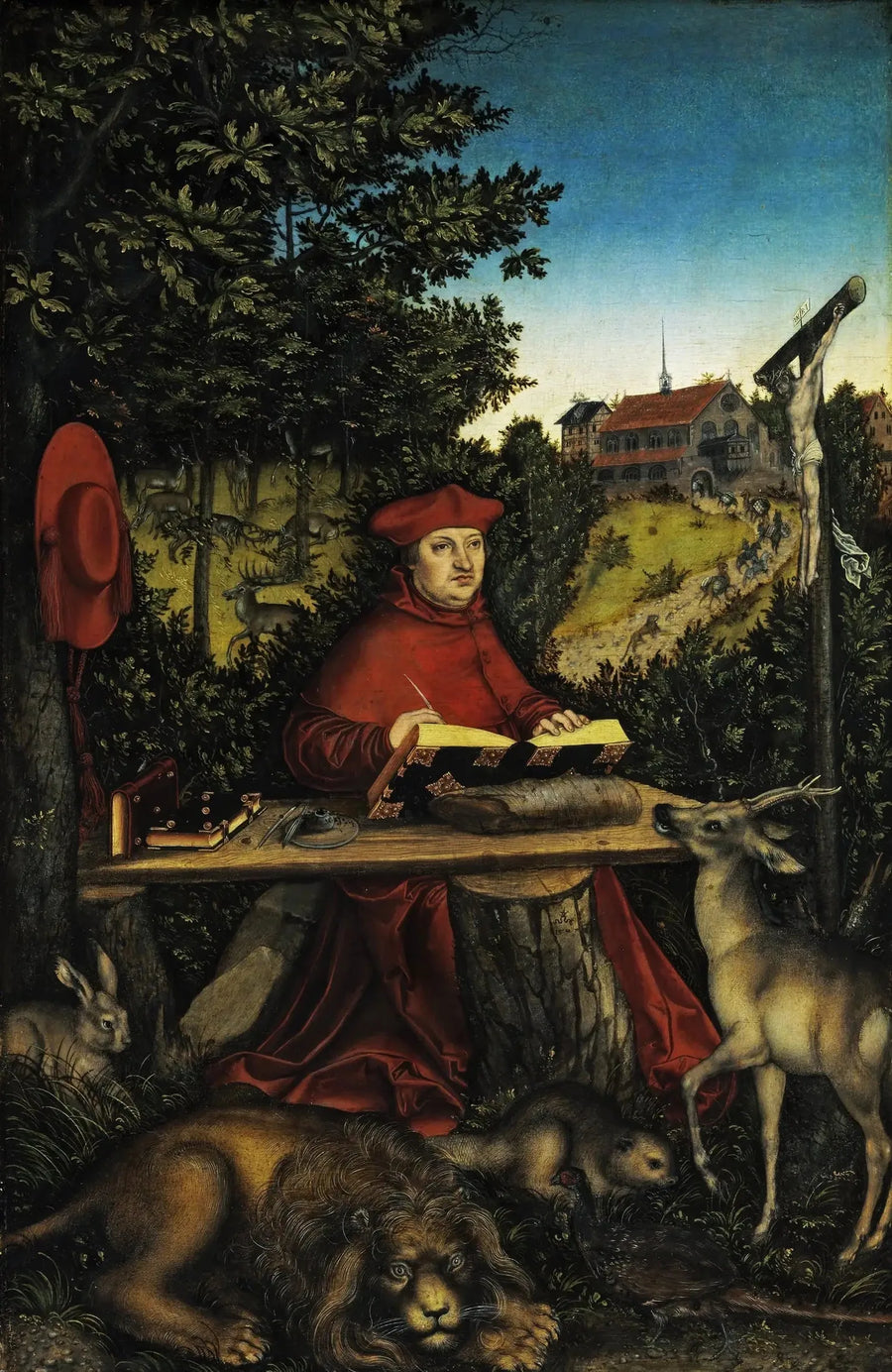 การ์ดินัล อัลเบอร์ แห่งบรันเดนบูร์ก (1490-1545) ในบทบาทของนักบุญเยรูซาเล็ม - ลูคัส ครานัช เดอะ เอลเดอร์