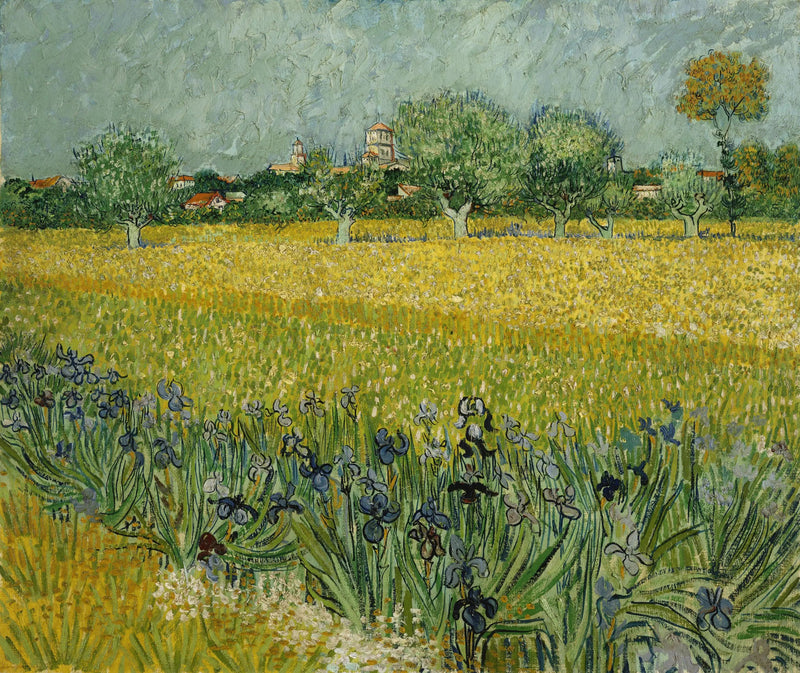 ทุ่งข้าวสาลีที่มีดอกไอริส - Vincent van Gogh