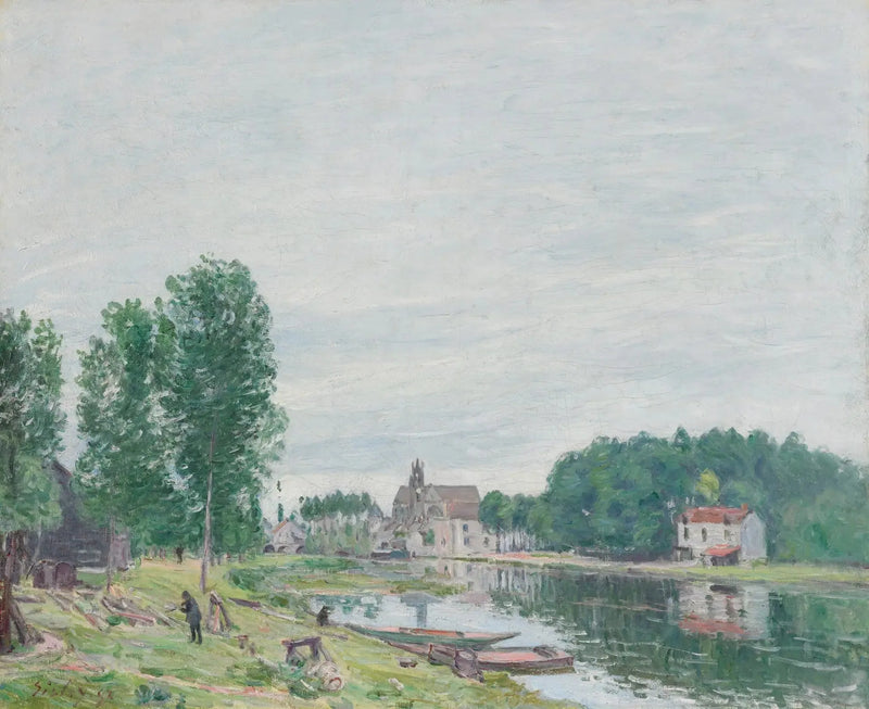 อู่ต่อเรือ Matrat, Moret-Sur-Loing, สภาพอากาศฝนตก - Alfred Sisley