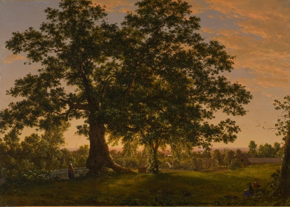 Le Charter Oak à Hartford - Frederic Edwin Church image 1 reproduction artisanale de tableau