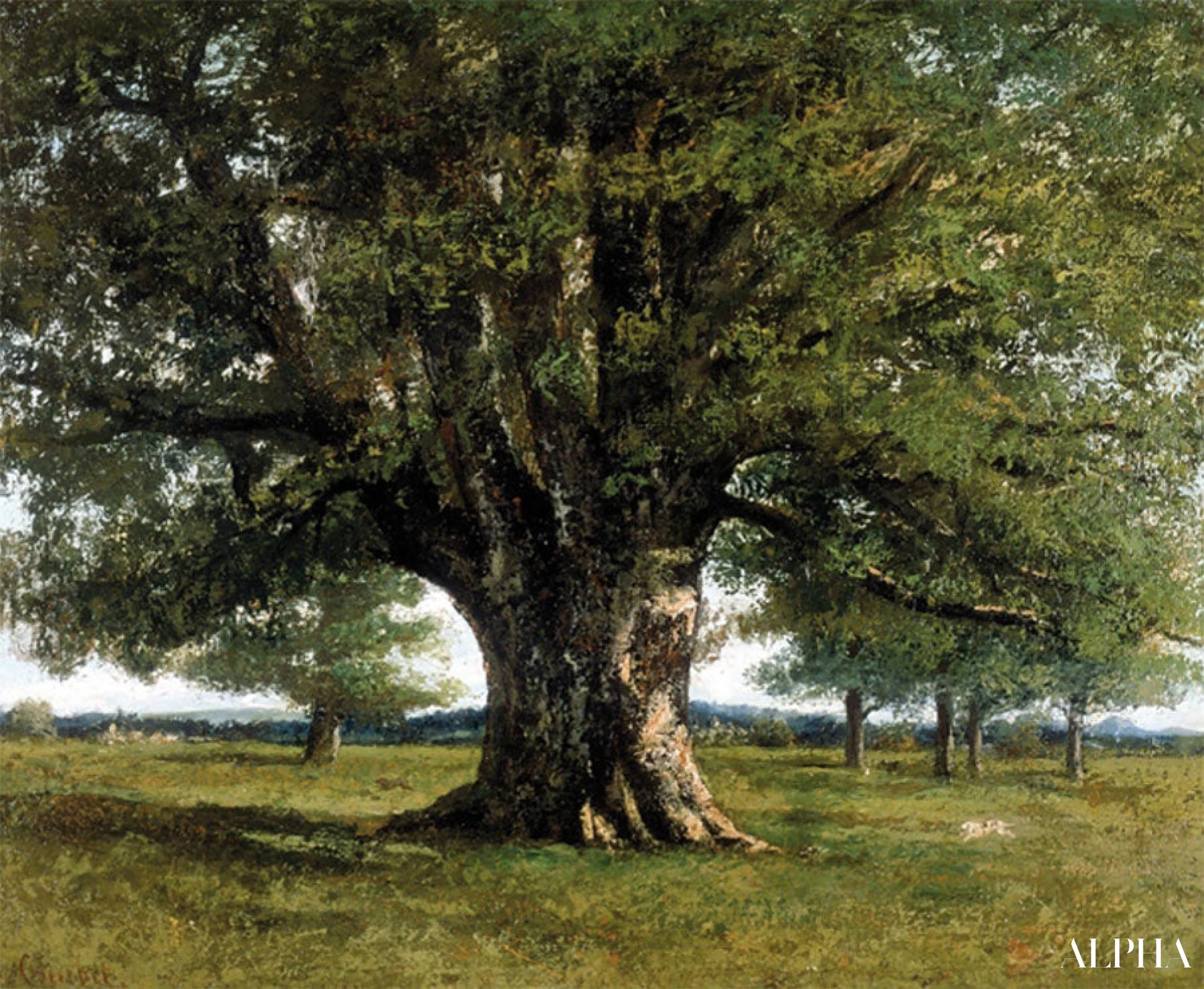 The Oak of Flagey - Gustave Courbet - High-end reproductions of paintings and artworks