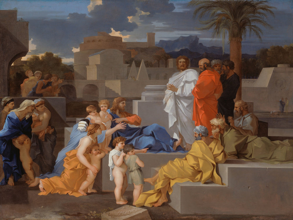 Le Christ accueillant les enfants - Sébastien Bourdon image 1 tableau peint à l’huile sur toile