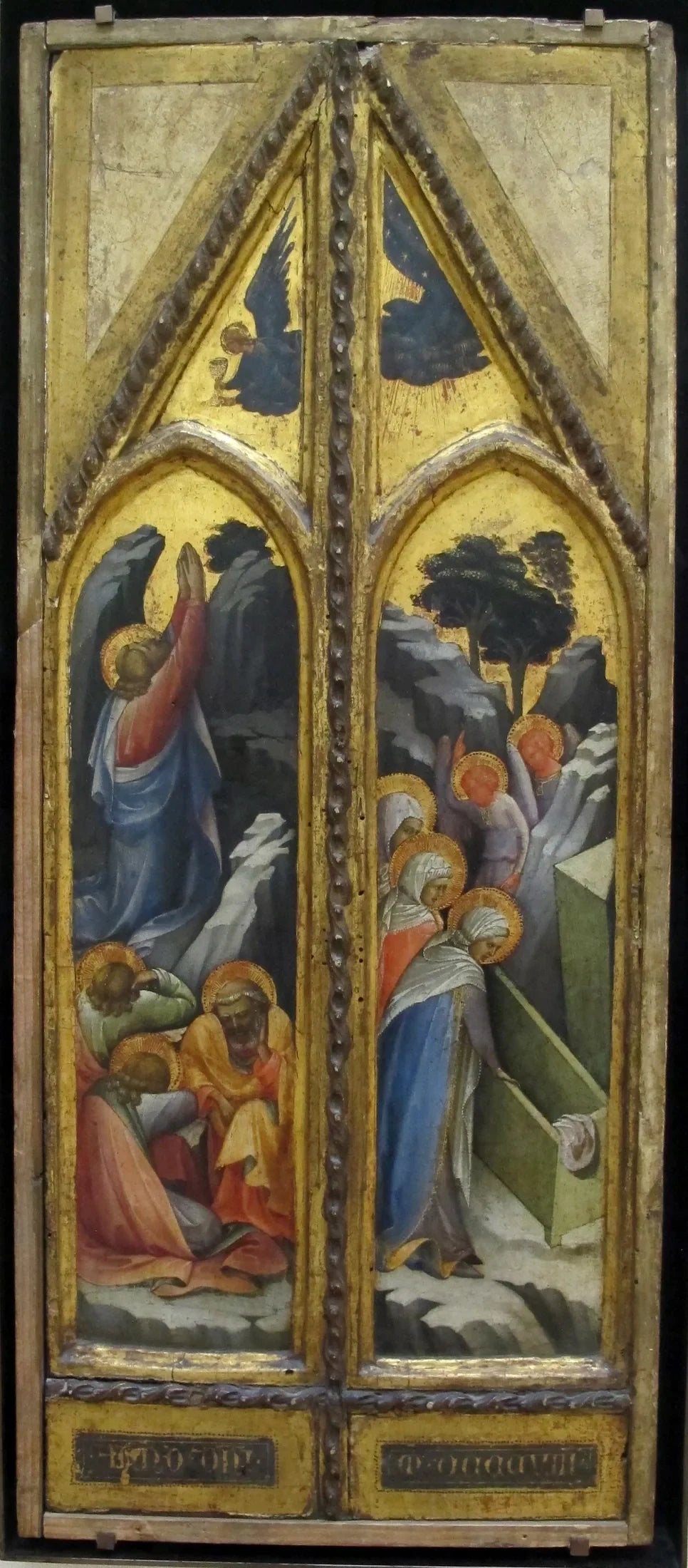 Le Christ au jardin des Oliviers ; Les Saintes Femmes au tombeau - Lorenzo Monaco image 1 reproduction réalisée par Alpha Reproduction