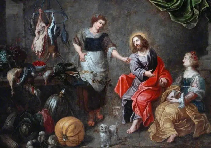 Le Christ avec Marthe et Marie à Béthanie - Peter Paul Rubens image 1 reproduction réalisée par Alpha Reproduction