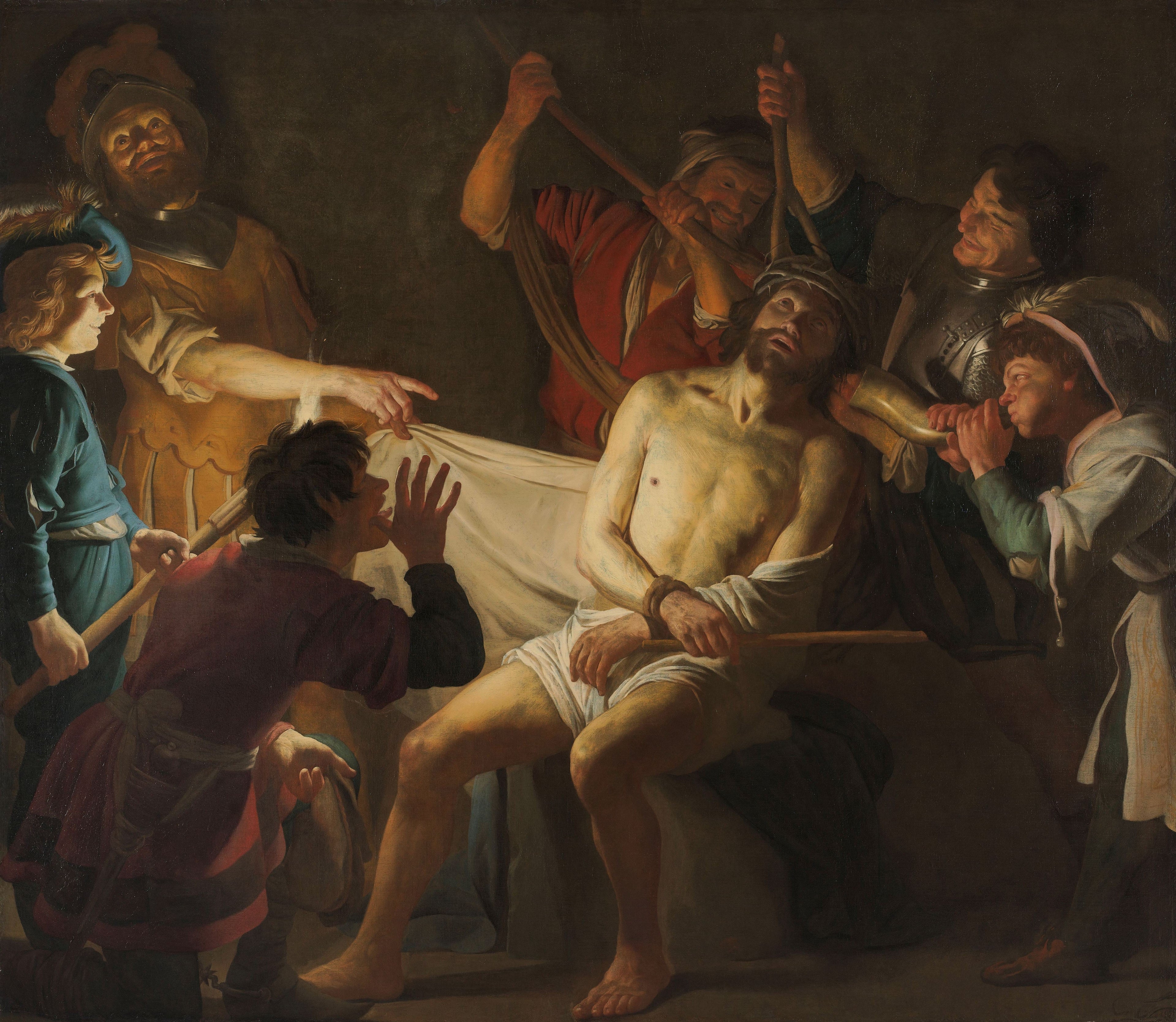 Le Christ couronné d'épines - Gerrit van Honthorst image 1 tableau peint à l’huile sur toile