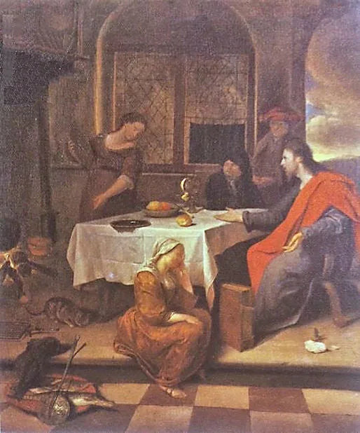 Le Christ dans la maison de Marie et Marthe, vers 1655 - Jan Steen